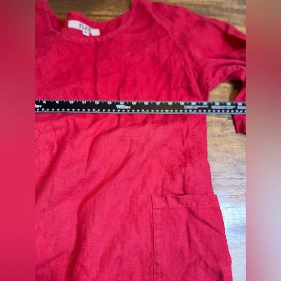 FLAX Designs Linen Shift Patch Pockets Dress - Picture 5 of 6